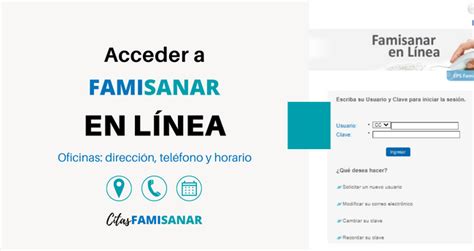 www.famisanar.com citas|Famisanar en Linea